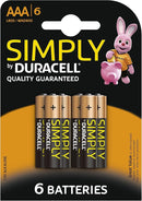 20 Six-Packs Of Duracell AAA Simply