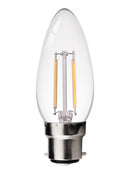 LED Filament Candle 6.2w BC WW Dimmable LED Light Bulb