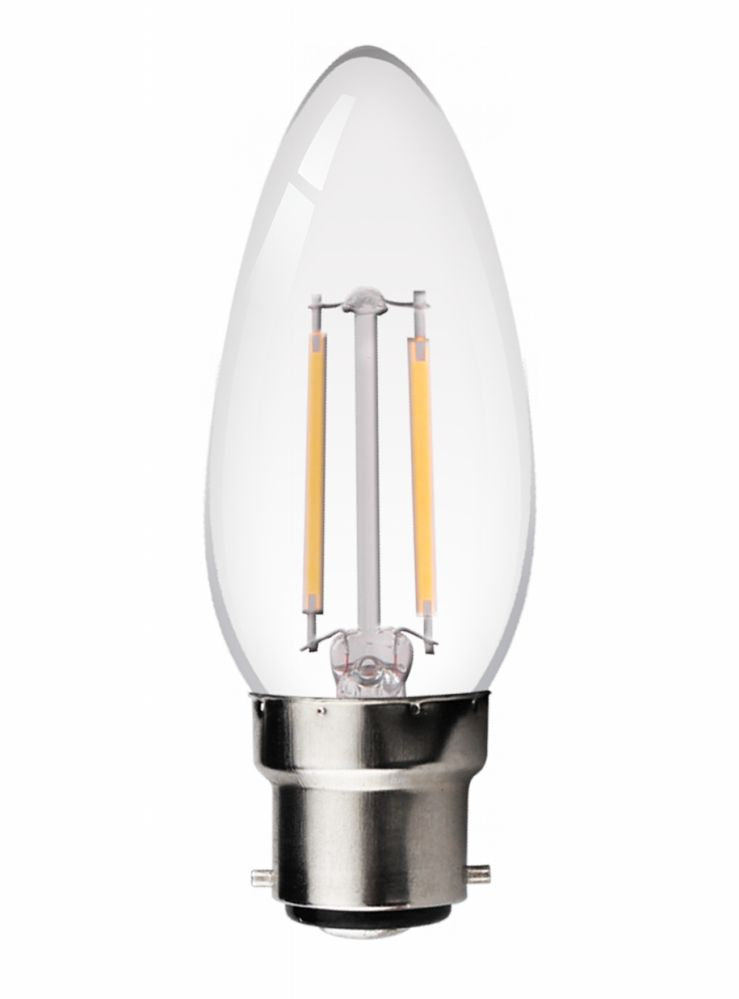 LED Filament Candle 3.8w BC 3k LED Light Bulb