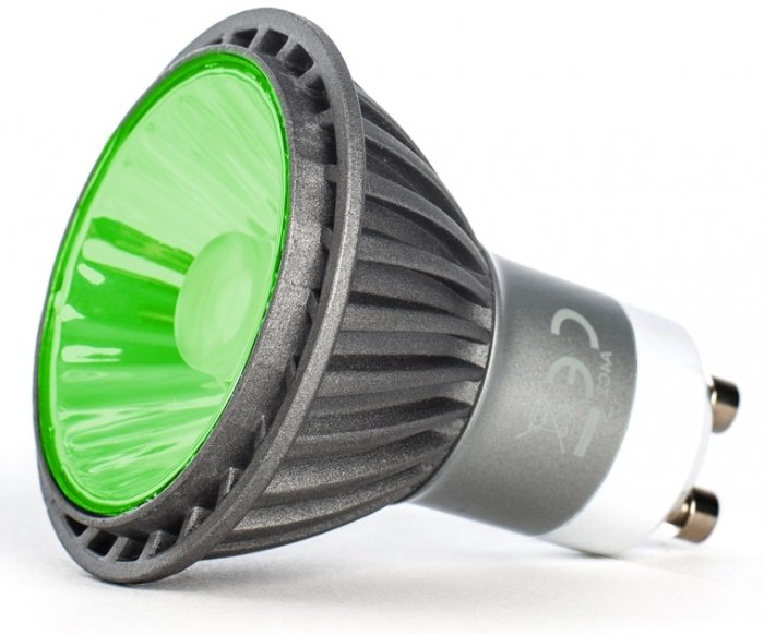 LED GU10 7w Dimmable Green LED Light Bulb