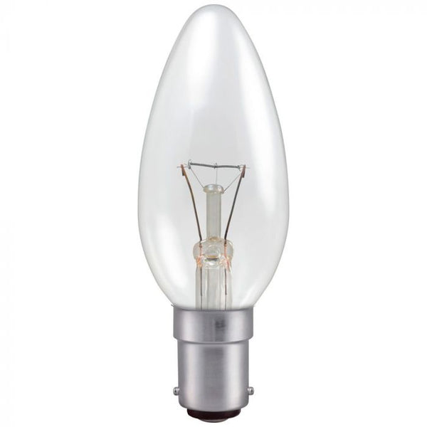 Small bayonet clear candle bulbs hot sale